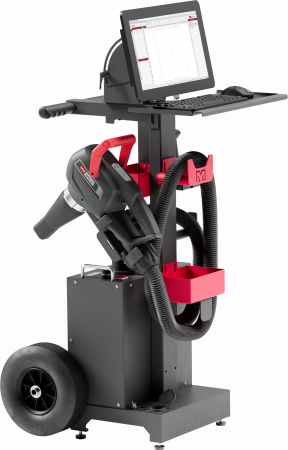 FlyMarker mini 65/30 4,3" - unser innovatives Tischmarkiersystem für 100% mobiles und schnelles markieren von nahezu allen Materialien